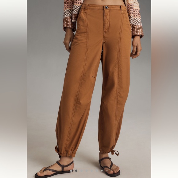 Anthropologie NWT size XS, runs slightly large, Pilcro utility pants w/tie ankle - Picture 1 of 16